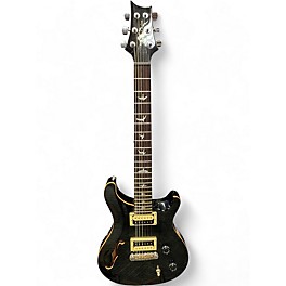 Used PRS SE Custom 22 Semi-Hollowbody Trans Black Hollow Body Electric Guitar