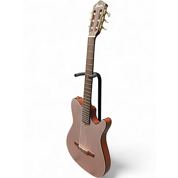 Used Ibanez FRH10N Rose Gold Metallic Classical Acoustic Electric Guitar