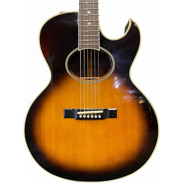 Vintage 1980s Washburn Monterey Sunburst Acoustic Electric Guitar