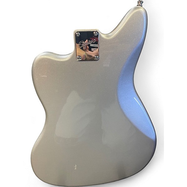 Used Squier jaguar Black and Silver Electric Bass Guitar