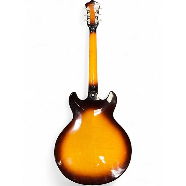 Vintage 1980s Greco Super view 2 Color Sunburst Hollow Body Electric Guitar