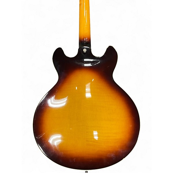 Vintage 1980s Greco Super view 2 Color Sunburst Hollow Body Electric Guitar