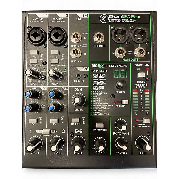 Used Mackie PROFX6V3 Unpowered Mixer