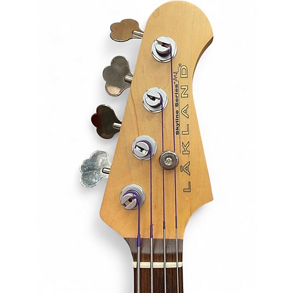 Used 2002 Lakland Skyline Jerry Scheff MIK Inca Silver Electric Bass Guitar