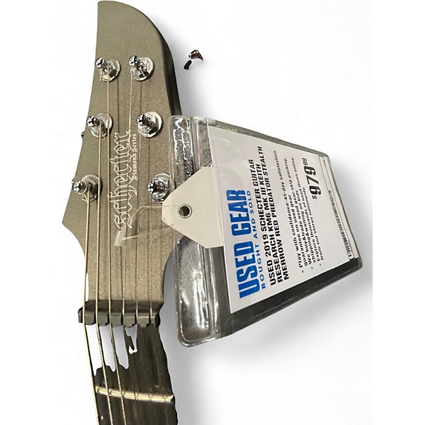 Used 2019 Schecter Guitar Research KM6 MK III Keith Merrow Red Predator Stealth Grey Solid Body Electric Guitar