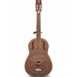 Used National Resophonic DELPHI TAUPE Copper Resonator Guitar