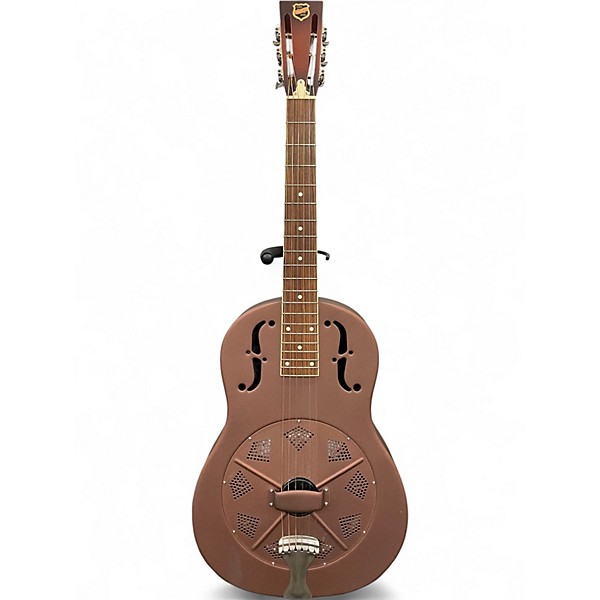Used National Resophonic DELPHI TAUPE Copper Resonator Guitar