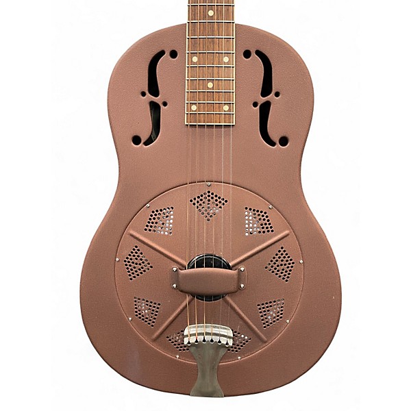 Used National Resophonic DELPHI TAUPE Copper Resonator Guitar