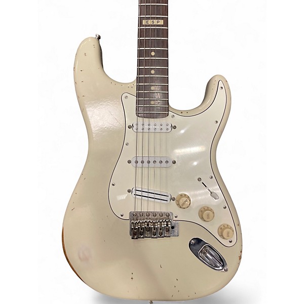 Used ESP Vintage Plus WHITE RELIC Solid Body Electric Guitar