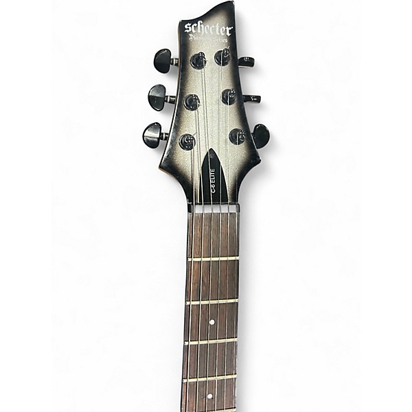Used Schecter Guitar Research C-6 ELITE Silver Burst Solid Body Electric Guitar