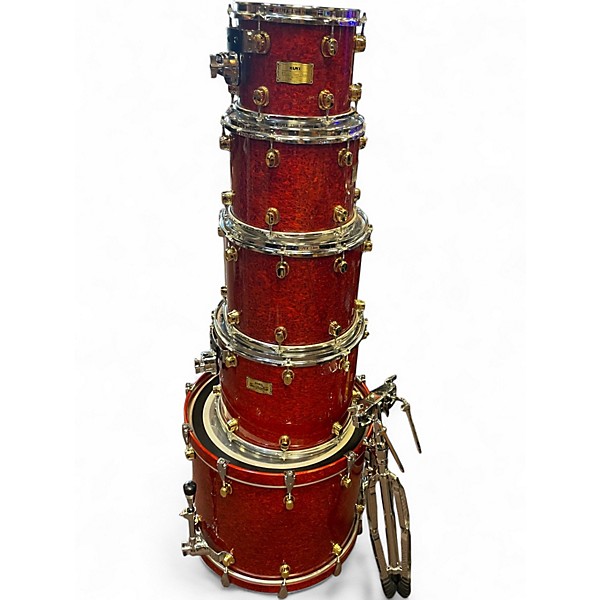 Used Mapex 5 Piece orion classic red birdseye Drum Kit