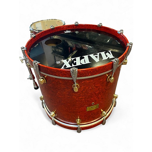 Used Mapex 5 Piece orion classic red birdseye Drum Kit