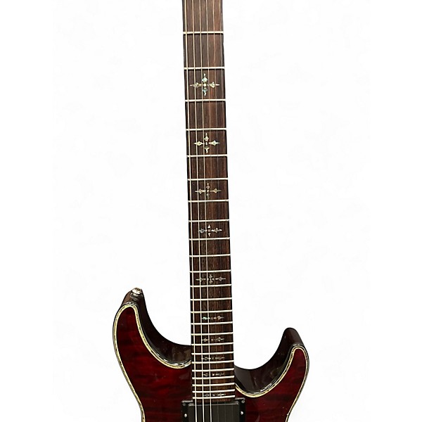 Used Schecter Guitar Research Hellraiser C1 Black Cherry Solid Body Electric Guitar