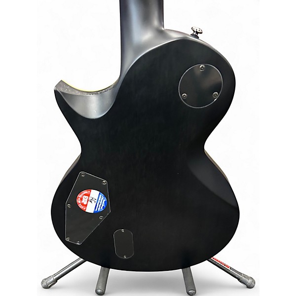 Used ESP LTD EC401QM Transparent Black Solid Body Electric Guitar