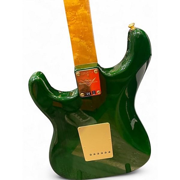 Used 2017 Fender CUSTOMSHOP WILDWOOD WW10ARTISAN QMT STRAT - EGT Emerald Green Solid Body Electric Guitar