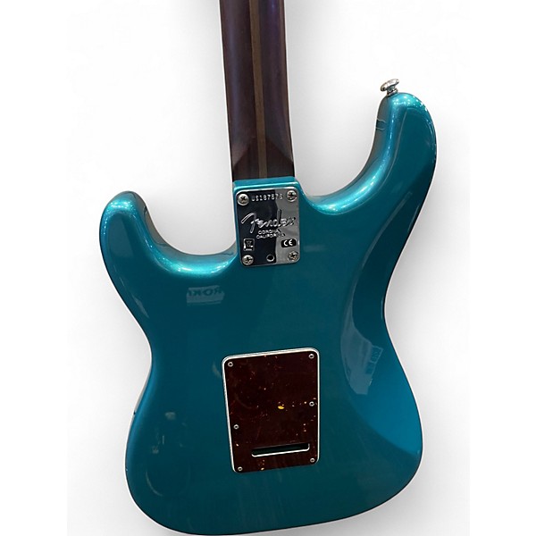 Used Fender American Professional Stratocaster with Rosewood Neck Ocean Turquoise Solid Body Electric Guitar