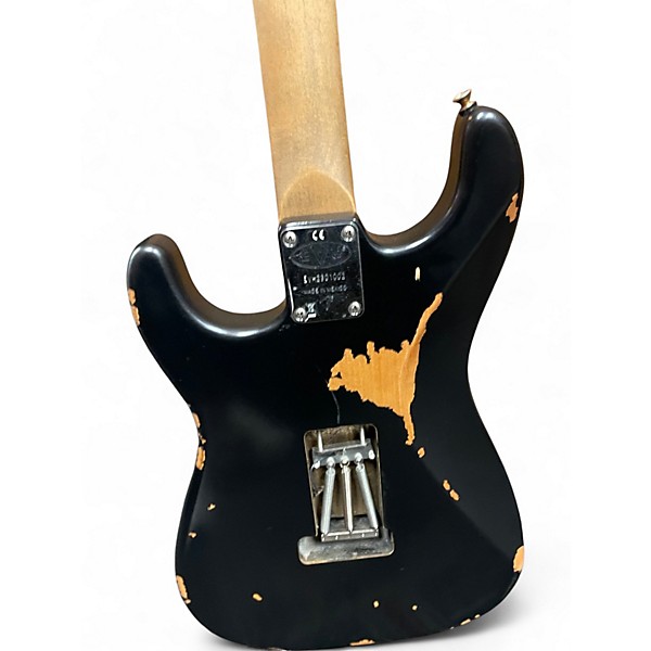 Used 2023 EVH FRANKENSTEIN RELIC Black Solid Body Electric Guitar