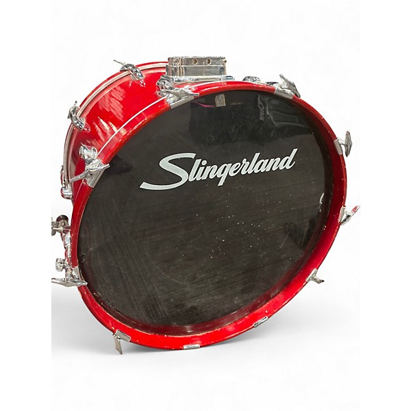 Used Slingerland 5 Piece 5 Piece Red Drum Kit