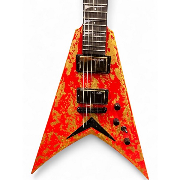 Used Dean USA VMNT Grail Red with Gold Leaf Solid Body Electric Guitar