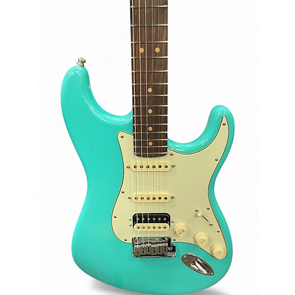 Used Fender American Ultra Luxe Vintage 60s HSS SEA FOAM GREEN Solid Body Electric Guitar