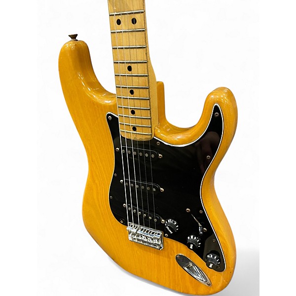 Vintage 1976 Fender Hardtail Stratocaster Natural Solid Body Electric Guitar