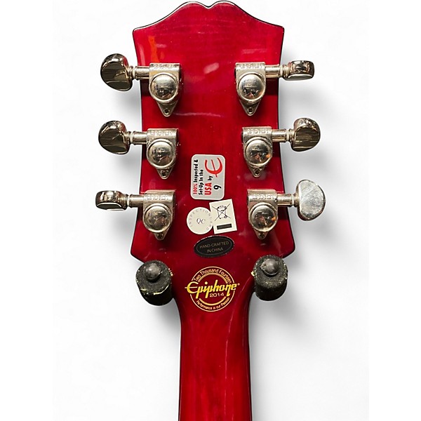 Used 2014 Epiphone Wildkat with Bigsby Wine Red Hollow Body Electric Guitar
