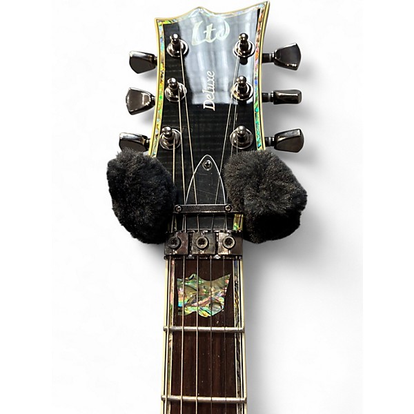 Used ESP LTD EC1000 FR Deluxe See Thru Black Solid Body Electric Guitar