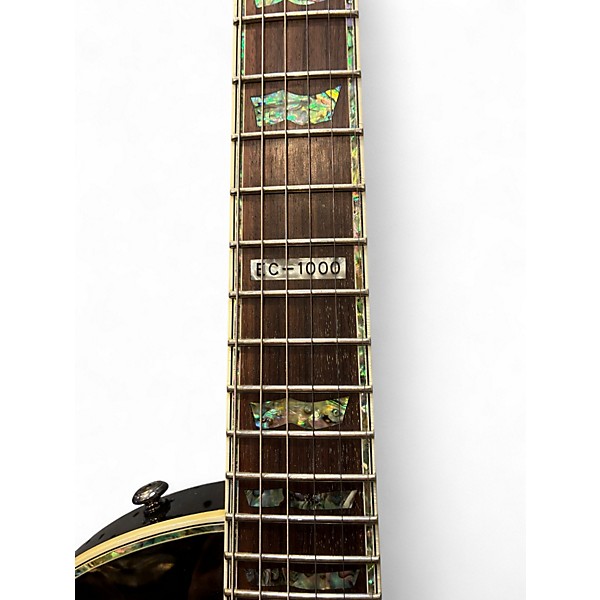 Used ESP LTD EC1000 FR Deluxe See Thru Black Solid Body Electric Guitar