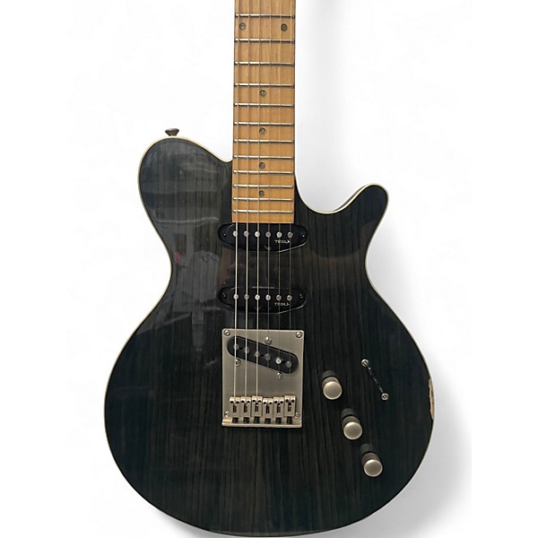 Used Hohner Baton Rouge Transparent Gray Solid Body Electric Guitar