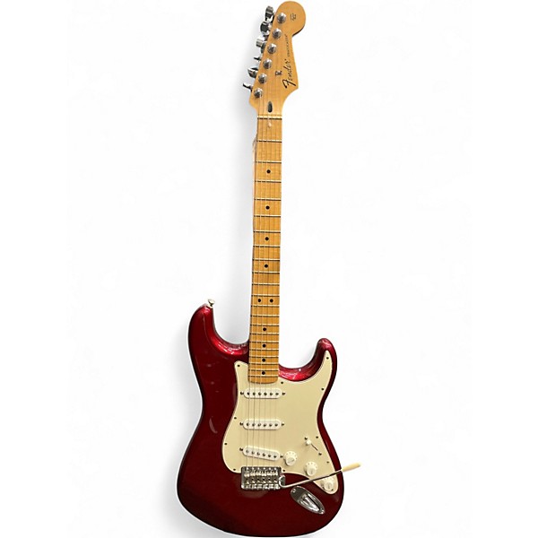 Used Fender Player Stratocaster Candy Apple Red Solid Body Electric Guitar
