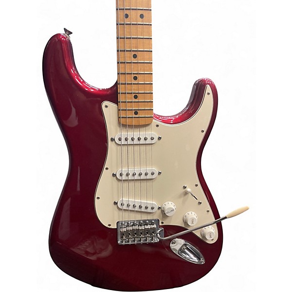 Used Fender Player Stratocaster Candy Apple Red Solid Body Electric Guitar
