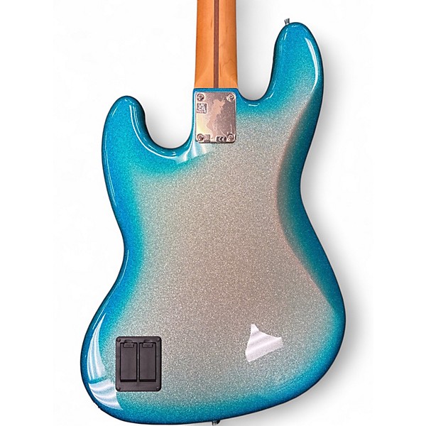 Used Fender Blu signature jazz bass SPARKLE BLUE Electric Bass Guitar
