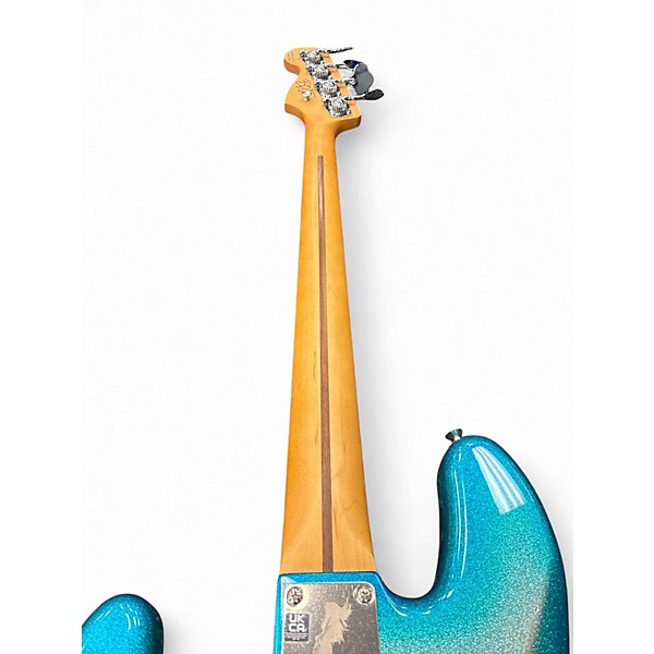 Used Fender Blu signature jazz bass SPARKLE BLUE Electric Bass Guitar
