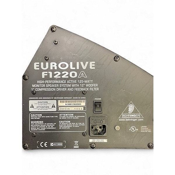 Used 2010 Behringer Eurolive F1220A Powered Monitor