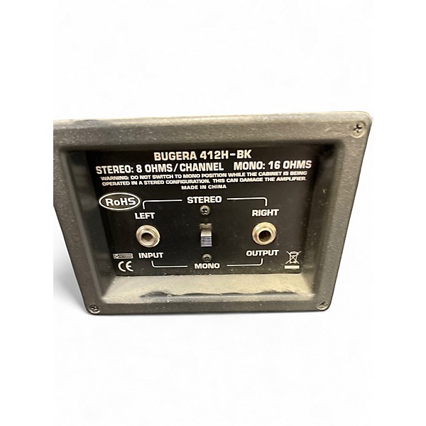 Used 2020 Bugera 412H-BK Guitar Cabinet