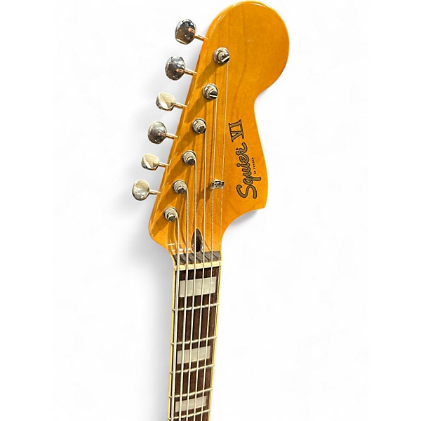 Used Squier Vintage Modified Bass VI 2 Color Sunburst Electric Bass Guitar