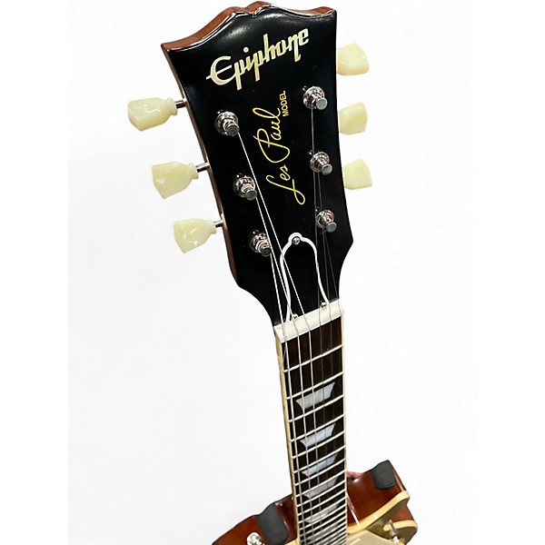 Used Epiphone Les Paul inspired by gibson Gold Solid Body Electric Guitar