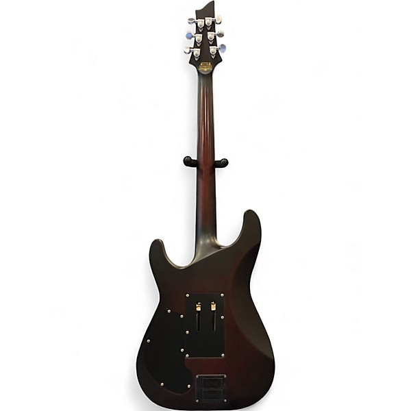 Used Schecter Guitar Research C1 Floyd Rose Platinum Crimson Red Burst Solid Body Electric Guitar