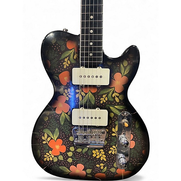 Used Hoxey Zac Petty Custom Vintage Floral Wallpaper Solid Body Electric Guitar