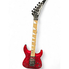 Used Jackson JS34Q Dinky Trans Red Solid Body Electric Guitar