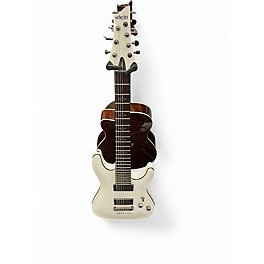 Used Schecter Guitar Research Deamon 7                 White Solid Body Electric Guitar