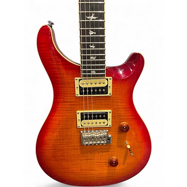 Used PRS SE Custom 24 Amber Solid Body Electric Guitar