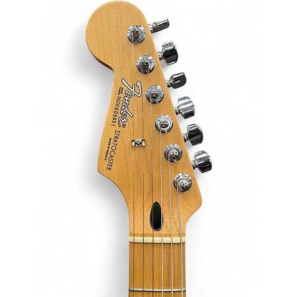 Used 2000s Fender Standard Stratocaster LH Midnight Blue Solid Body Electric Guitar