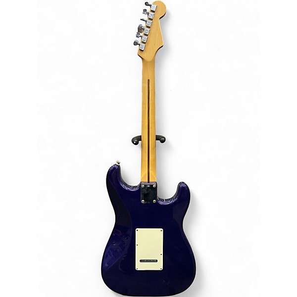 Used 2000s Fender Standard Stratocaster LH Midnight Blue Solid Body Electric Guitar