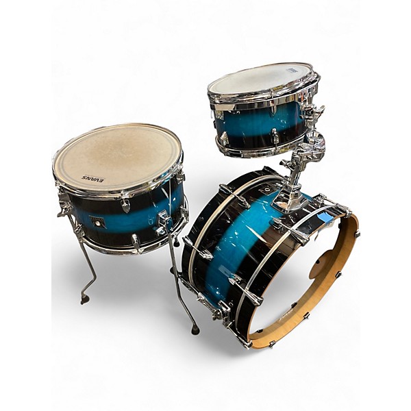 Used TAMA 3 Piece Neo Mod Blue to Black Fade Drum Kit