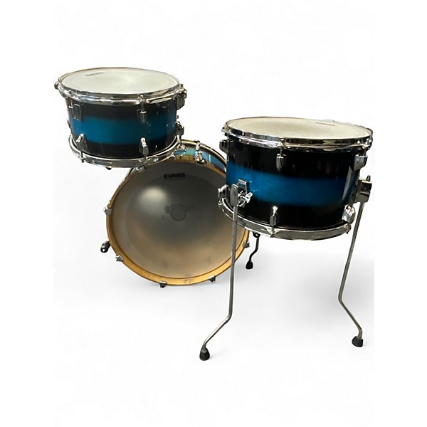 Used TAMA 3 Piece Neo Mod Blue to Black Fade Drum Kit