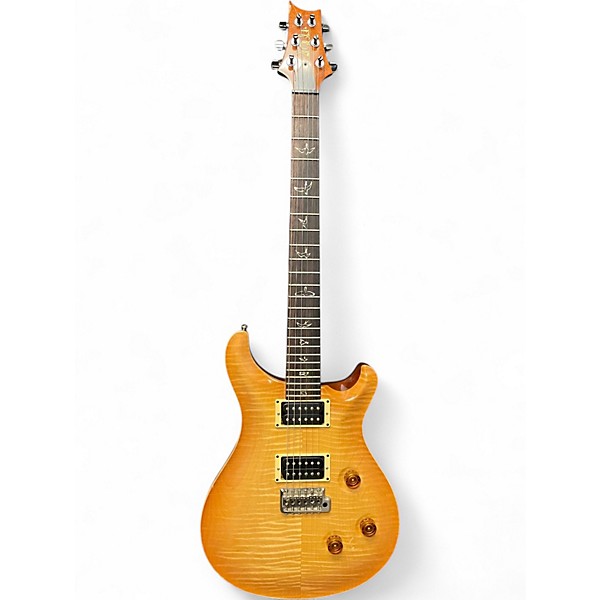 Used 2008 PRS Custom 24 10 Top Amber Solid Body Electric Guitar