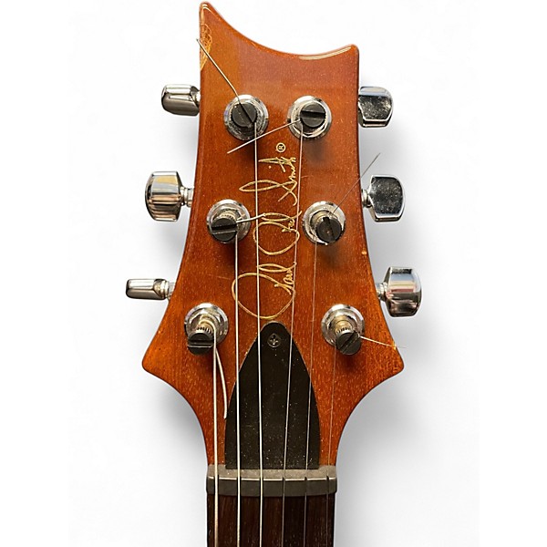 Used 2008 PRS Custom 24 10 Top Amber Solid Body Electric Guitar