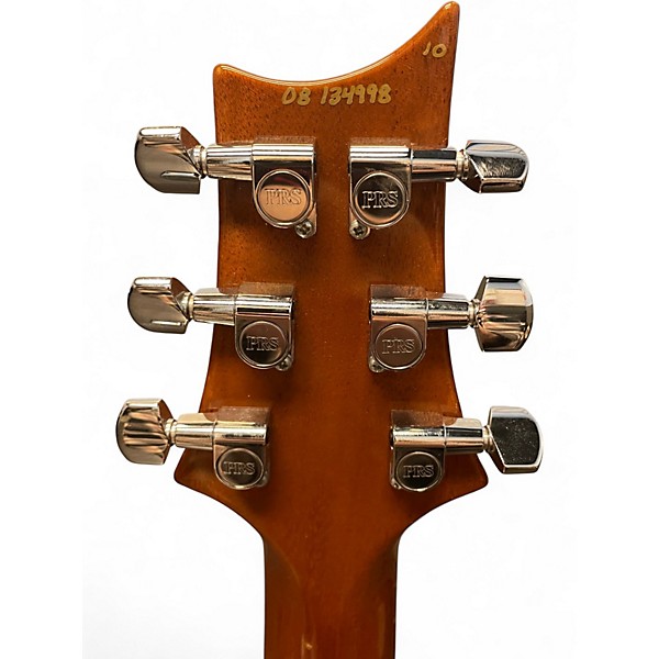 Used 2008 PRS Custom 24 10 Top Amber Solid Body Electric Guitar