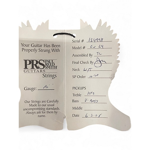 Used 2008 PRS Custom 24 10 Top Amber Solid Body Electric Guitar